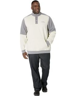L.L.Bean Hoodies & Sweatshirts 1912 Sweatshirt Button Mock Color-Block - Tall -L.L.Bean Shop 61GQJpBIvKL. AC SR736920