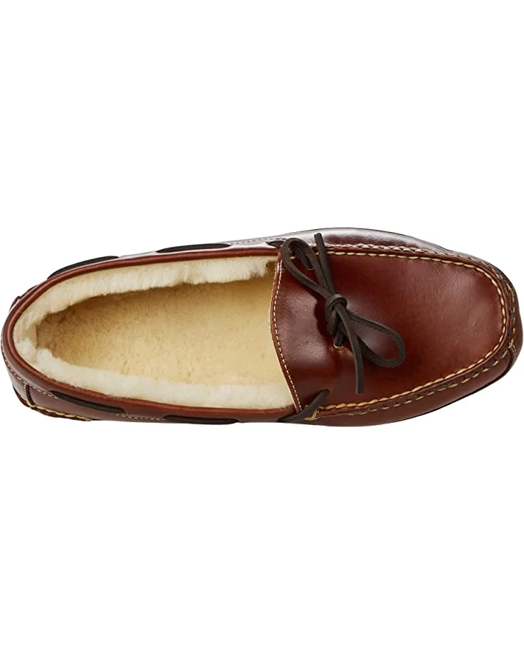 L.L.Bean Leather Double-Sole Slippers Shearling Lined 2 L.L.Bean Leather Double-Sole Slippers Shearling Lined - Image 2