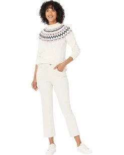 L.L.Bean Sweaters Cotton Ragg Sweater Funnel Neck Pullover Fair Isle -L.L.Bean Shop 61XFAHwfM5L. AC SR736920