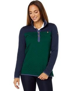 L.L.Bean Hoodies & Sweatshirts Quilted Sweatshirt Mock Neck Tunic Color-Block