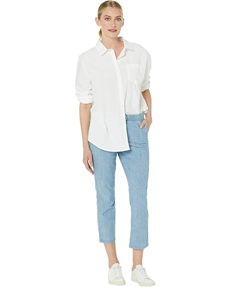 L.L.Bean Lakewashed Chino Pull-On Chambray Pants Ankle 4 L.L.Bean Lakewashed Chino Pull-On Chambray Pants Ankle - Image 4