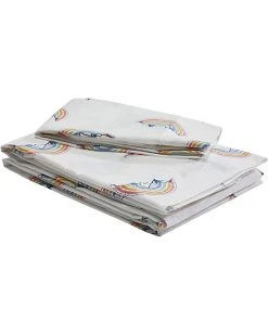 L.L.Bean Bedding Rainbow Mountain Percale Sheet Set Full