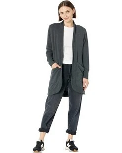 L.L.Bean Sweaters Petite SoftFlex Long Open Cardigan