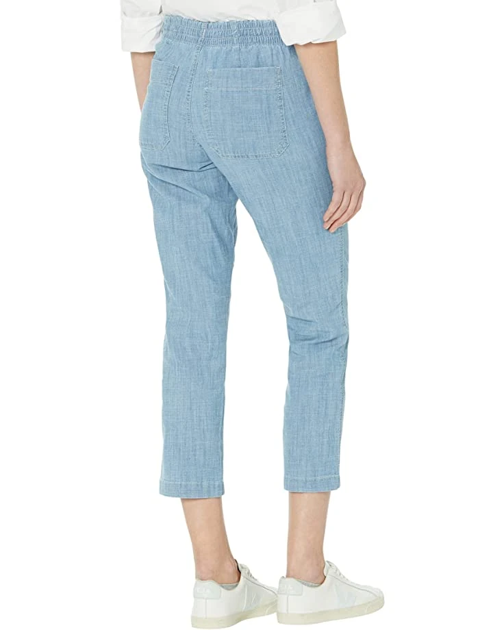 L.L.Bean Lakewashed Chino Pull-On Chambray Pants Ankle 2 L.L.Bean Lakewashed Chino Pull-On Chambray Pants Ankle - Image 2