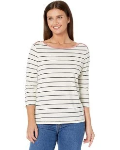 L.L.Bean Shirts & Tops Petite Soft Stretch Supima Boatneck 3/4 Sleeve Stripe -L.L.Bean Shop 71G6VpTYOEL. AC SR736920