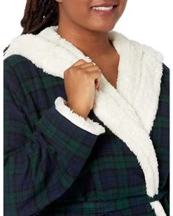 L.L.Bean Sleepwear Plus Size Scotch Plaid Flannel Sherpa Lined Long Robe -L.L.Bean Shop 71OX4UGVwbL. AC SR736920