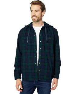 L.L.Bean Shirts & Tops Scotch Plaid Hooded Shirt Slightly Fitted Regular