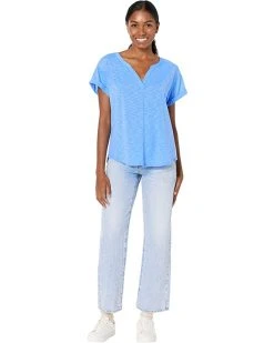 L.L.Bean Shirts & Tops Petite Streamside Tee Split-Neck Short Sleeve -L.L.Bean Shop 71RmQgJRjpL. AC SR736920