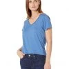 L.L.Bean Shirts & Tops Organic Cotton V-Neck Short Sleeve Tee