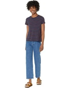 L.L.Bean Shirts & Tops Petite Soft Stretch Supima Tee Crew Neck Striped Short Sleeve -L.L.Bean Shop 71VtNgwr5JL. AC SR736920