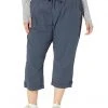 L.L.Bean Plus Size Ripstop Pull-On Capri Pants