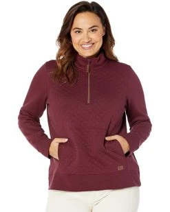 L.L.Bean Hoodies & Sweatshirts Plus Size Quilted Sweatshirt 1/4 Zip Pullover Long Sleeve -L.L.Bean Shop 71Wvccnjb L. AC SR736920