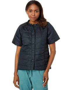 L.L.Bean Coats & Outerwear Collarless Short Sleeve Puffer