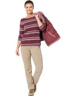 L.L.Bean Shirts & Tops Petite Soft Stretch Supima Boatneck 3/4 Sleeve Stripe -L.L.Bean Shop 71h47tvUXL. AC SR736920