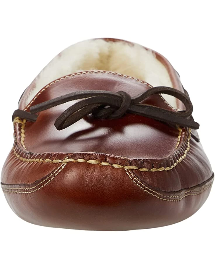 L.L.Bean Leather Double-Sole Slippers Shearling Lined 6 L.L.Bean Leather Double-Sole Slippers Shearling Lined - Image 6