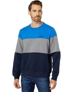 L.L.Bean Hoodies & Sweatshirts 1912 Sweatshirt Crew Neck Color-Block Regular