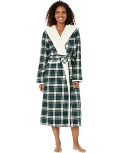 L.L.Bean Sleepwear Scotch Plaid Flannel Sherpa Lined Long Robe -L.L.Bean Shop 71lZ4mCplGL. AC SR736920