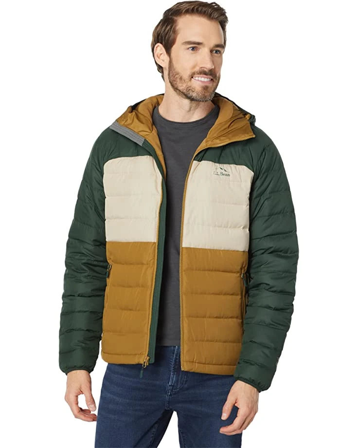 L.L.Bean Coats & Outerwear Bean's Down Hooded Jacket Color-Block 1 L.L.Bean Coats & Outerwear Bean's Down Hooded Jacket Color-Block