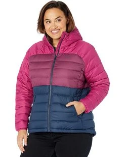 L.L.Bean Coats & Outerwear Plus Size Down Hooded Jacket Color-Block