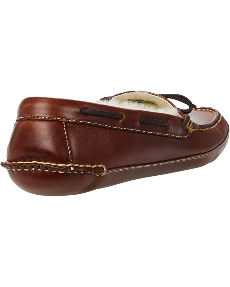 L.L.Bean Leather Double-Sole Slippers Shearling Lined 5 L.L.Bean Leather Double-Sole Slippers Shearling Lined - Image 5