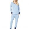 L.L.Bean Sleepwear Super Soft Shrink-Free Lounge Set Stripe