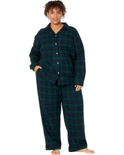 L.L.Bean Sleepwear Plus Size Scotch Plaid Flannel Pajamas Plaid