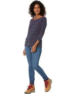 L.L.Bean Shirts & Tops Soft Stretch Supima Boatneck 3/4 Sleeve Stripe -L.L.Bean Shop 71r7TMYTUOL. AC SR736920