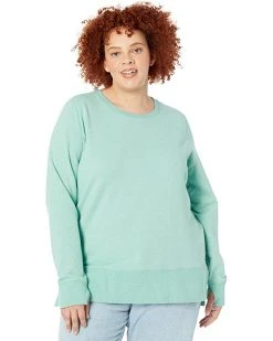 L.L.Bean Hoodies & Sweatshirts Plus Size Bean's Cozy Split Hem Sweatshirt