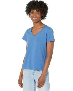 L.L.Bean Shirts & Tops Petite Organic Cotton V-Neck Tee Short Sleeve