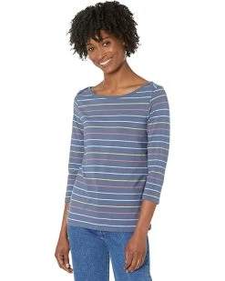 L.L.Bean Shirts & Tops Petite Soft Stretch Supima Boatneck 3/4 Sleeve Stripe -L.L.Bean Shop 71wYUPm4exL. AC SR736920