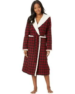 L.L.Bean Sleepwear Scotch Plaid Flannel Sherpa Lined Long Robe -L.L.Bean Shop 71xVU5Dp77L. AC SR736920