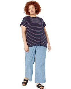 L.L.Bean Shirts & Tops Plus Size Soft Stretch Supima Tee Crew Neck Striped Short Sleeve -L.L.Bean Shop 71yiGWl32eL. AC SR736920