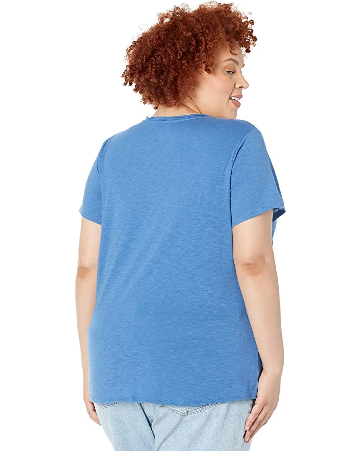 8173wxUjcGL._AC_SR736920_.jpg L.L.Bean Shirts & Tops Plus Size Organic Cotton V-Neck Tee Short Sleeve -L.L.Bean Shop