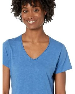 L.L.Bean Shirts & Tops Petite Organic Cotton V-Neck Tee Short Sleeve -L.L.Bean Shop 81CF27SUYrL. AC SR736920