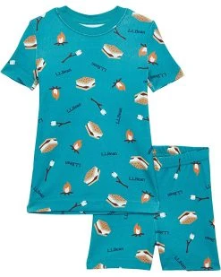 L.L.Bean Sleepwear Organic Cotton Fitted Short Sleeve Pajamas (Big Kids)