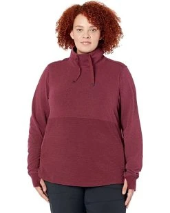L.L.Bean Hoodies & Sweatshirts Plus Size Cozy Mixed Knits Pullover