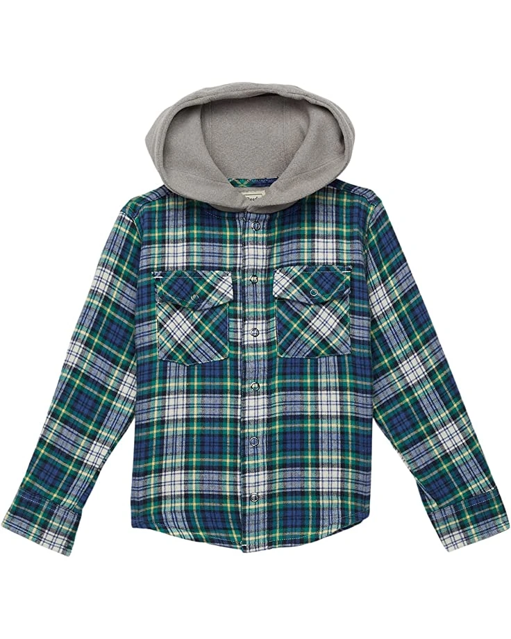 81UDIHP7GLL._AC_SR736920_.jpg L.L.Bean Shirts & Tops Fleece Lined Flannel Shirt Hooded Plaid (Little Kids) -L.L.Bean Shop 81UDIHP7GLL. AC SR736920