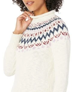 L.L.Bean Sweaters Cotton Ragg Sweater Funnel Neck Pullover Fair Isle -L.L.Bean Shop 81X6RXGRRPL. AC SR736920