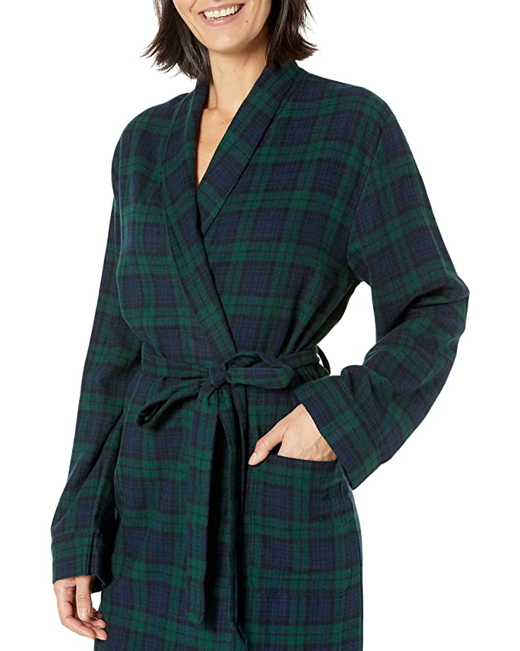 L.L.Bean Sleepwear Scotch Plaid Flannel Robe Unlined Plaid 3 L.L.Bean Sleepwear Scotch Plaid Flannel Robe Unlined Plaid - Image 3