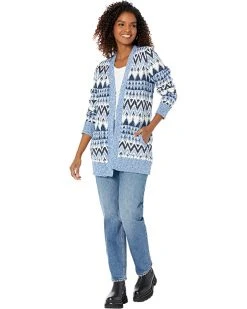 L.L.Bean Cotton Ragg Sweaters Open Cardigan Fair Isle -L.L.Bean Shop 81hyG2aFYnL. AC SR736920