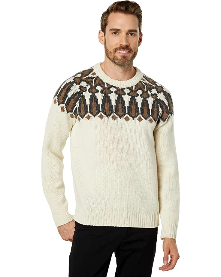 L.L.Bean Sweaters Classic Raggwool Crew Sweater Yoke Fair Isle 1 L.L.Bean Sweaters Classic Raggwool Crew Sweater Yoke Fair Isle