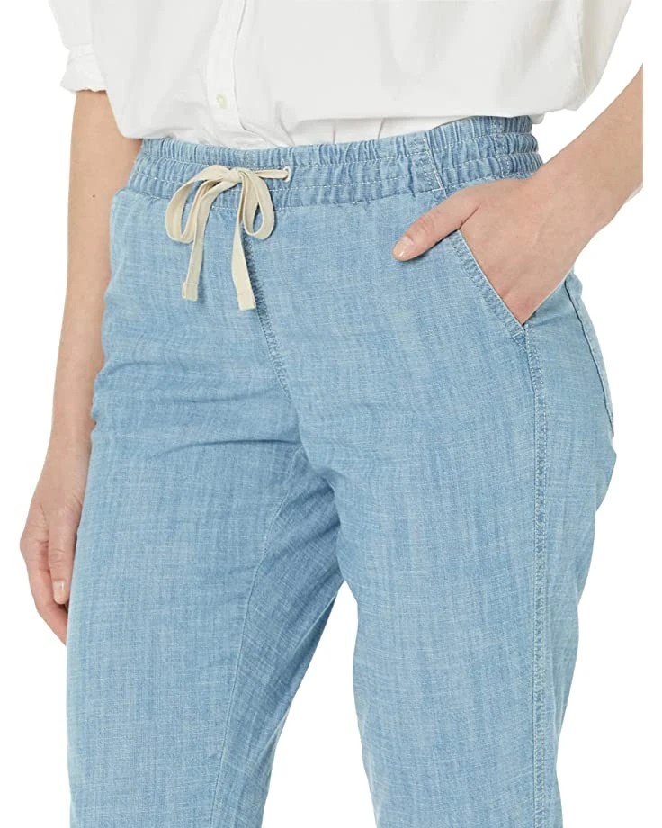 L.L.Bean Lakewashed Chino Pull-On Chambray Pants Ankle 3 L.L.Bean Lakewashed Chino Pull-On Chambray Pants Ankle - Image 3
