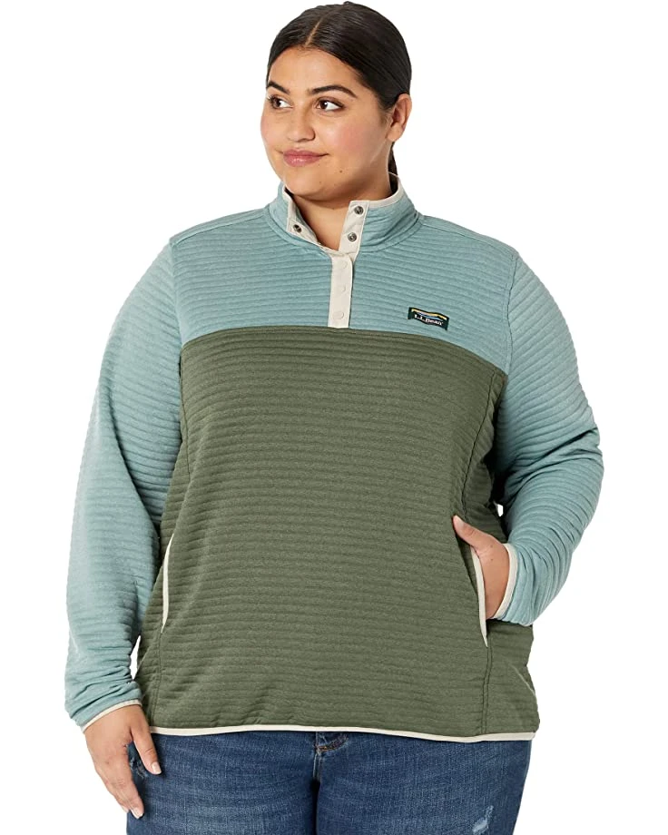 L.L.Bean Hoodies & Sweatshirts Plus Size Airlight Knit Pullover Color-Block 1 L.L.Bean Hoodies & Sweatshirts Plus Size Airlight Knit Pullover Color-Block