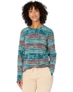L.L.Bean Shirts & Tops Fleece Base Layer Long Sleeve Crew Print