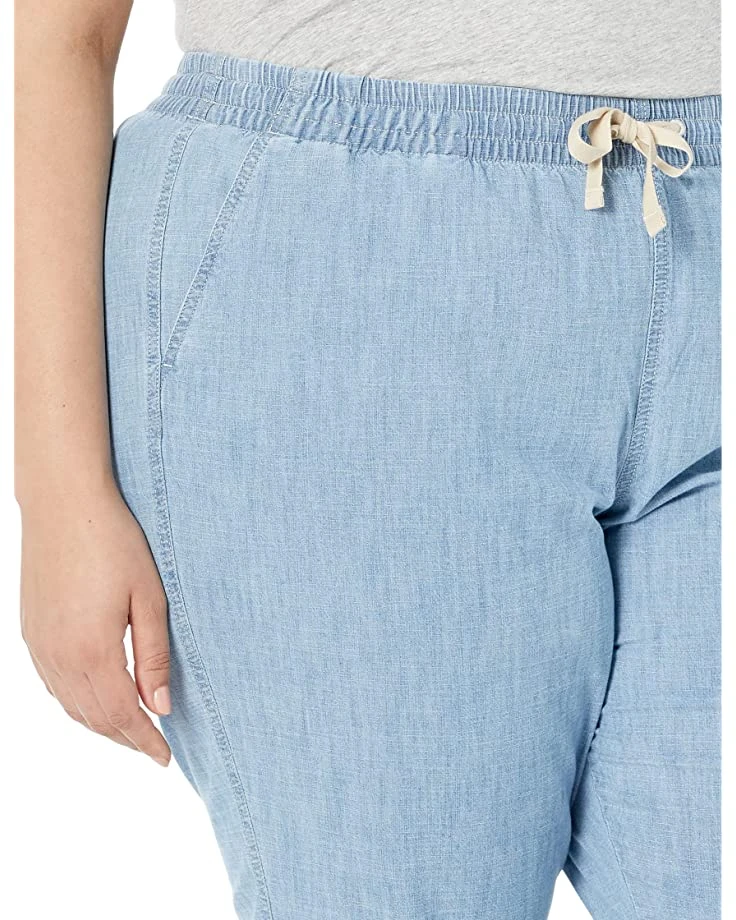 L.L.Bean Plus Size Lakewashed Chino Pull-On Chambray Pants Ankle 3 L.L.Bean Plus Size Lakewashed Chino Pull-On Chambray Pants Ankle - Image 3