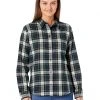 L.L.Bean Shirts & Tops Petite Organic Flannel Shirt Plaid