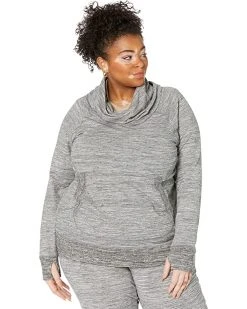 L.L.Bean Hoodies & Sweatshirts Plus Size Bean's Cozy Pullover Marled