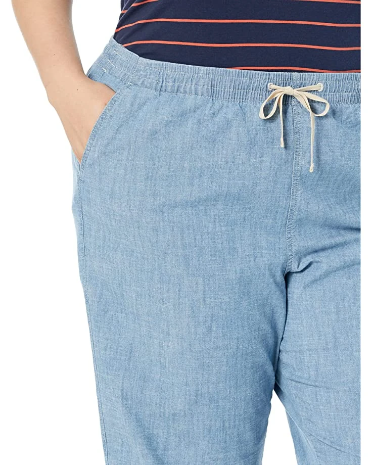 L.L.Bean Plus Size Lakewashed Pull-On Chambray Wide Leg Pants 3 L.L.Bean Plus Size Lakewashed Pull-On Chambray Wide Leg Pants - Image 3